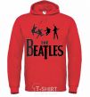 Men`s hoodie THE BEATLES BOLD bright-red фото