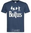 Men's T-Shirt THE BEATLES BOLD navy-blue фото