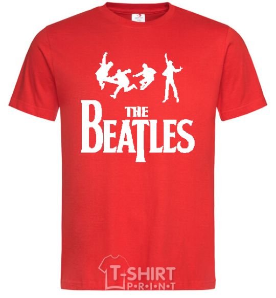 Men's T-Shirt THE BEATLES BOLD red фото