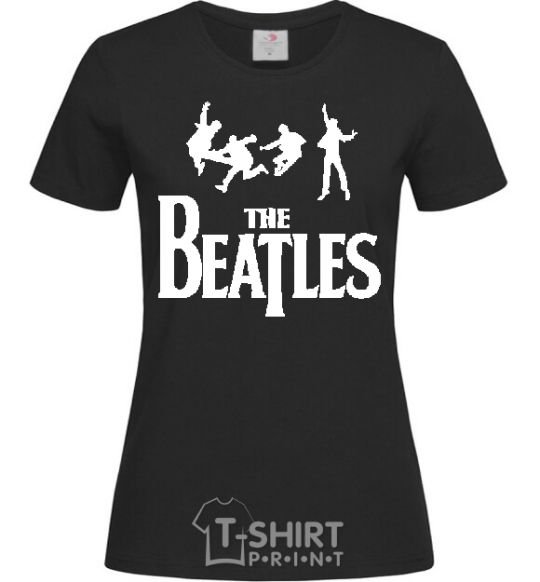 Women's T-shirt THE BEATLES BOLD black фото