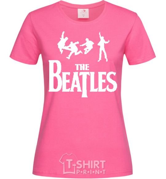 Women's T-shirt THE BEATLES BOLD heliconia фото