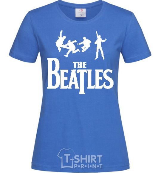 Женская футболка THE BEATLES BOLD Ярко-синий фото