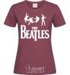 Women's T-shirt THE BEATLES BOLD burgundy фото