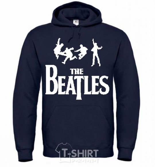 Men`s hoodie THE BEATLES BOLD navy-blue фото