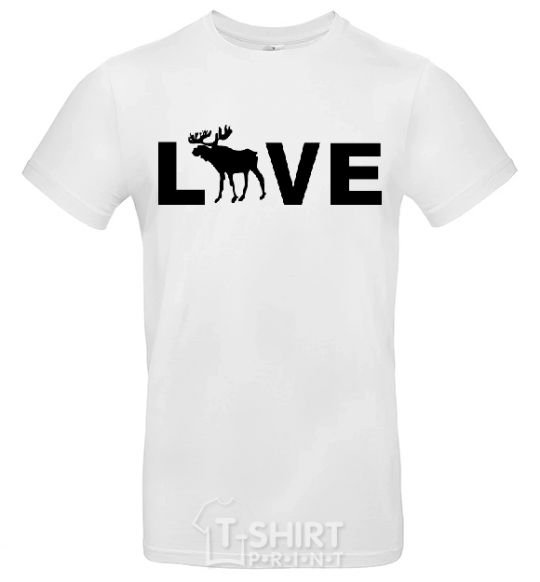 Men's T-Shirt DEER LOVE White фото