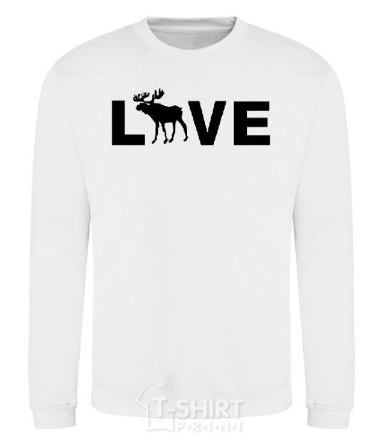 Sweatshirt DEER LOVE White фото