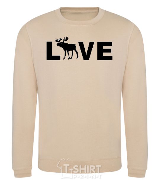 Sweatshirt DEER LOVE sand фото