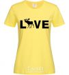 Women's T-shirt DEER LOVE cornsilk фото