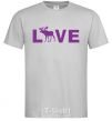 Men's T-Shirt DEER LOVE grey фото