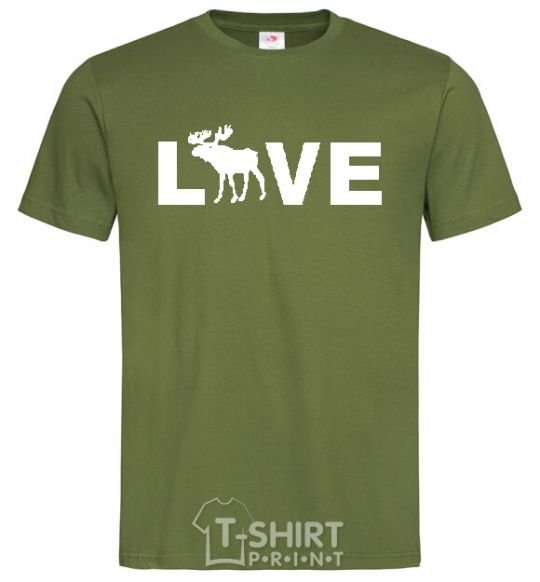 Men's T-Shirt DEER LOVE millennial-khaki фото