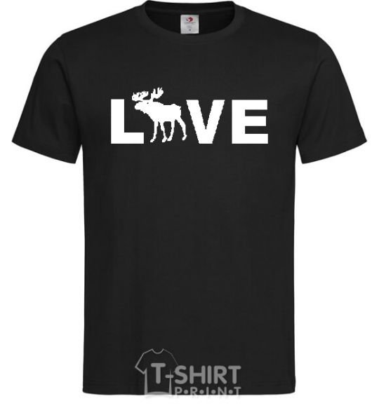 Men's T-Shirt DEER LOVE black фото