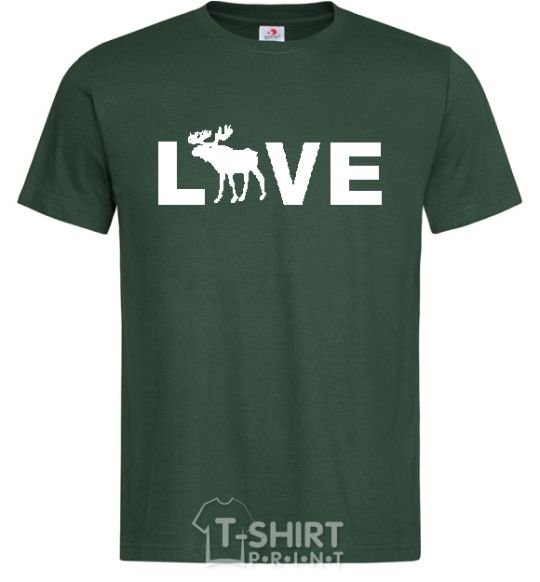 Men's T-Shirt DEER LOVE bottle-green фото