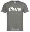 Men's T-Shirt DEER LOVE dark-grey фото