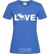 Women's T-shirt DEER LOVE royal-blue фото