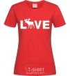 Women's T-shirt DEER LOVE red фото