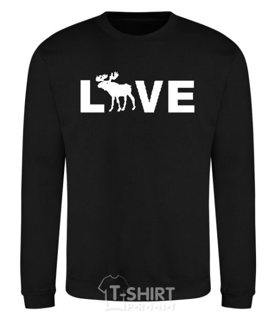 Sweatshirt DEER LOVE black фото