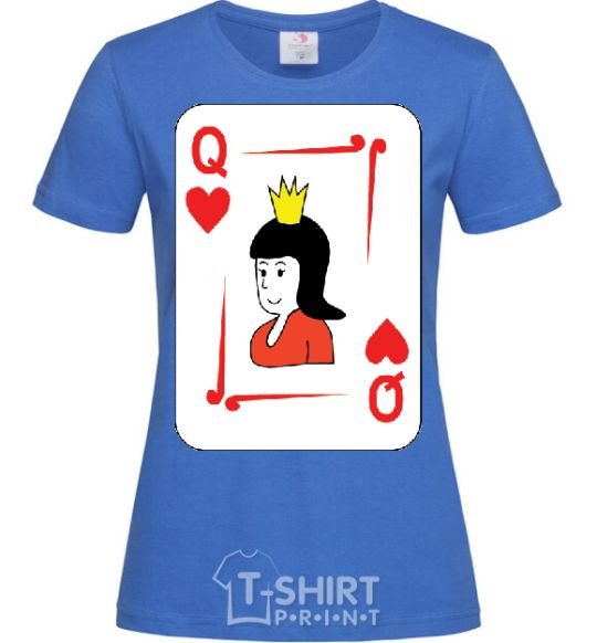 Women's T-shirt QUEEN+ royal-blue фото