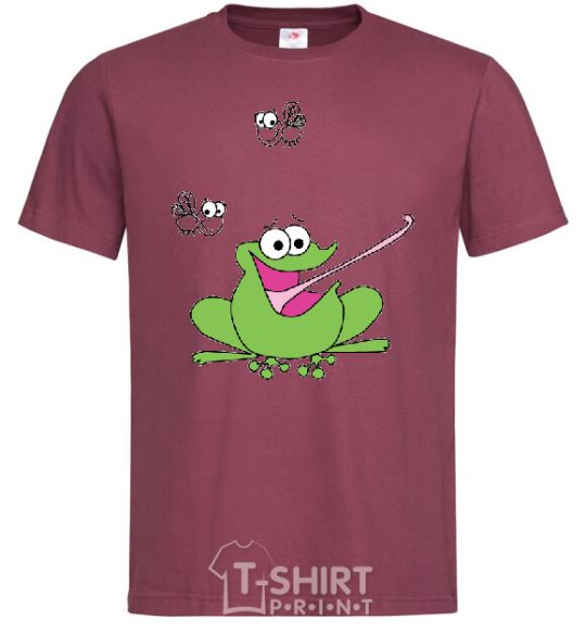 Men's T-Shirt FROG+ burgundy фото