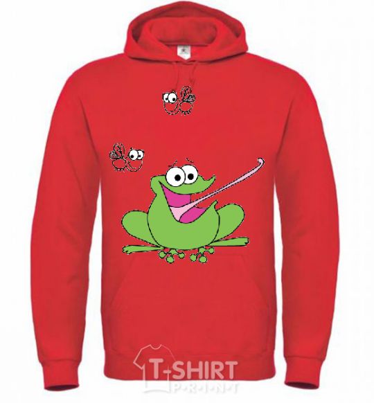 Men`s hoodie FROG+ bright-red фото