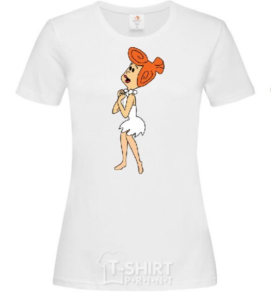 Женская футболка +ВИЛМА ФЛИНСТОУН Белый фото