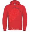 Men`s hoodie I LOVE HER 1/2 Heart bright-red фото