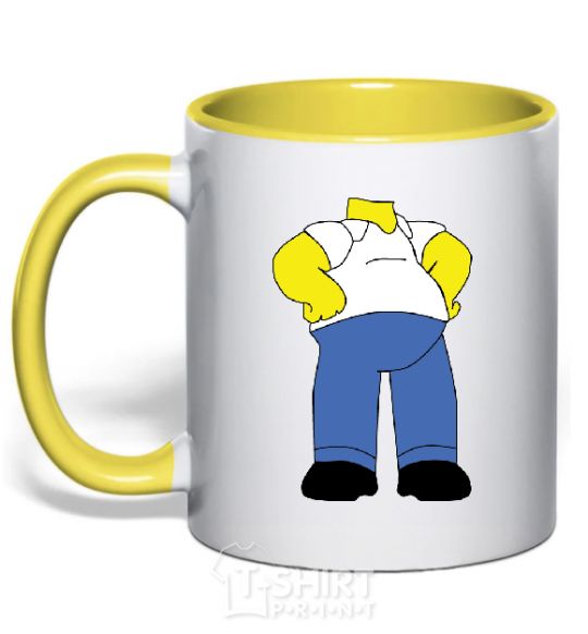 Mug with a colored handle GOMER CYPSON image yellow фото