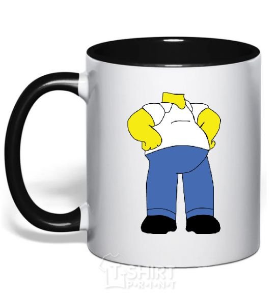 Mug with a colored handle GOMER CYPSON image black фото