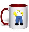 Mug with a colored handle GOMER CYPSON image red фото