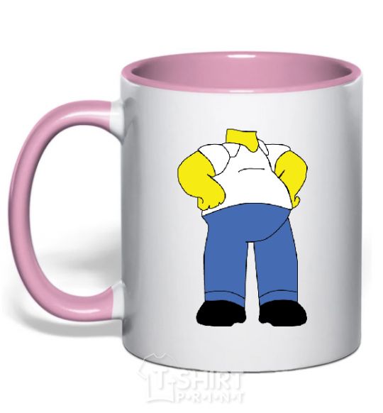 Mug with a colored handle GOMER CYPSON image light-pink фото