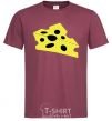 Men's T-Shirt CHEESE+ burgundy фото