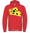 Men`s hoodie CHEESE+ bright-red фото