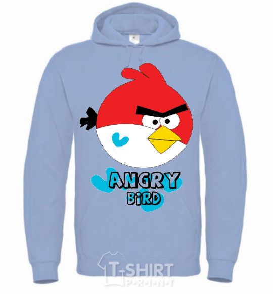 Men`s hoodie ANGRY BIRD+ sky-blue фото