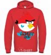 Men`s hoodie ANGRY BIRD+ bright-red фото