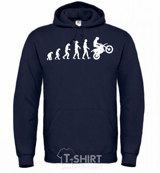 Men`s hoodie MOTOCROSS EVOLUTION navy-blue фото