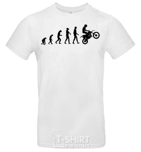 Мужская футболка MOTOCROSS EVOLUTION Белый фото