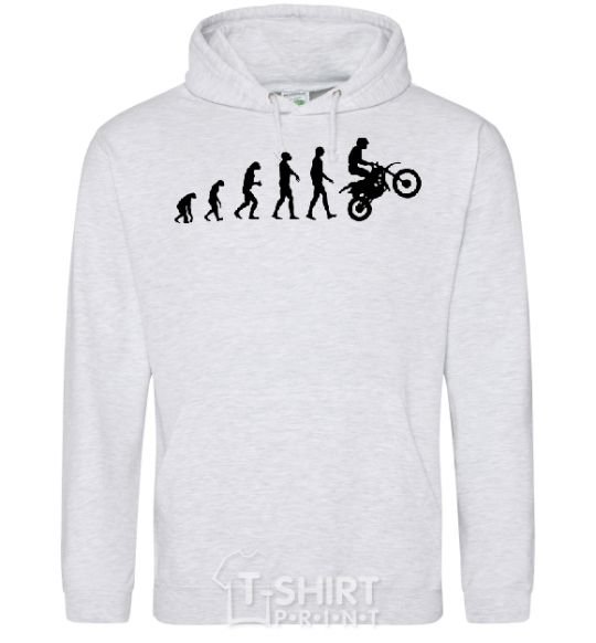 Men`s hoodie MOTOCROSS EVOLUTION sport-grey фото