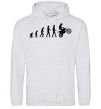 Men`s hoodie MOTOCROSS EVOLUTION sport-grey фото