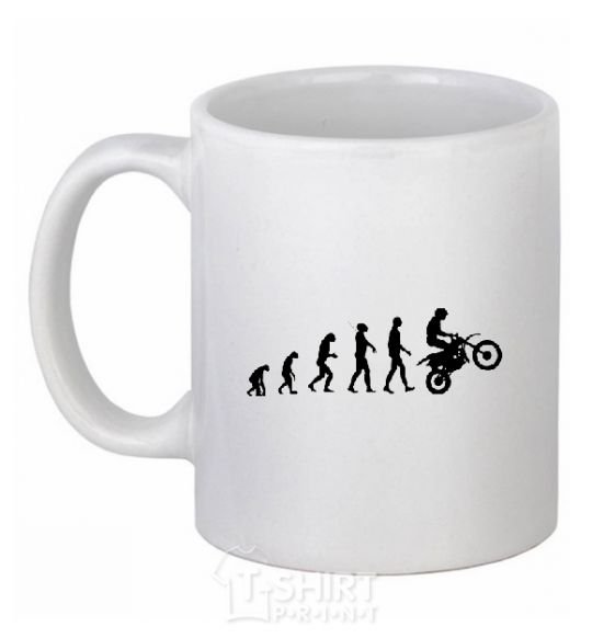 Ceramic mug MOTOCROSS EVOLUTION White фото