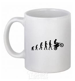 Ceramic mug MOTOCROSS EVOLUTION White фото