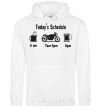 Men`s hoodie MOTORCYCLE DAY White фото