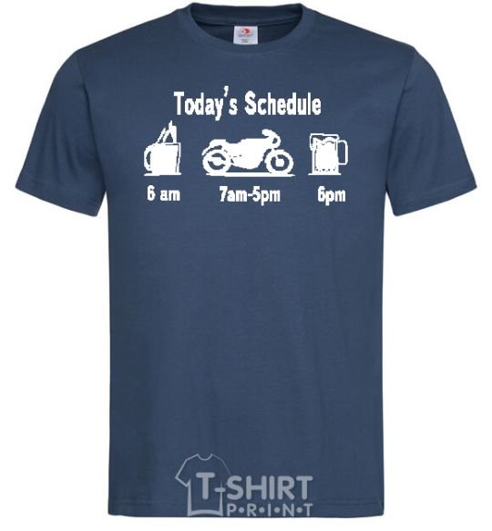 Men's T-Shirt MOTORCYCLE DAY navy-blue фото