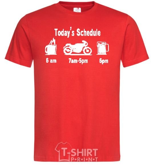 Men's T-Shirt MOTORCYCLE DAY red фото