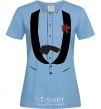 Women's T-shirt GUN ROSE FRAK sky-blue фото