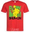 Men's T-Shirt SIMPSON NAKED red фото
