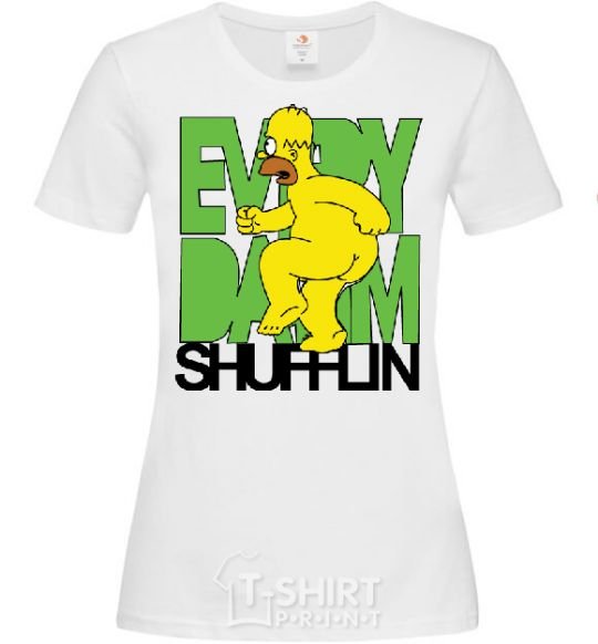 Women's T-shirt SIMPSON NAKED White фото