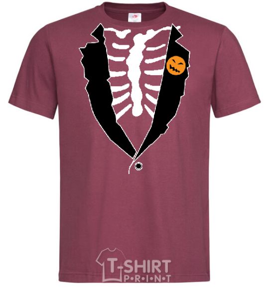 Men's T-Shirt HALLOWEEN TAILCOAT burgundy фото