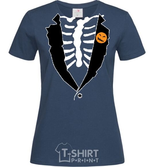 Women's T-shirt HALLOWEEN TAILCOAT navy-blue фото