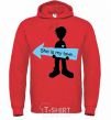 Men`s hoodie SHE IS MY LOVE bright-red фото