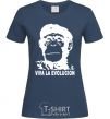 Women's T-shirt VIVA LA EVOLUCION navy-blue фото