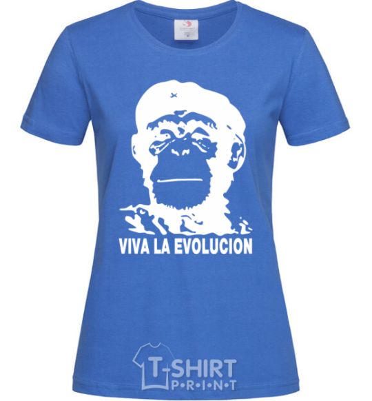 Women's T-shirt VIVA LA EVOLUCION royal-blue фото